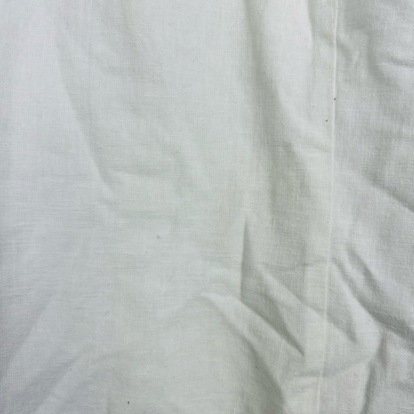 Abercrombie & Fitch White Short Sleeve Linen blend button Mini Dress Size MP - Picture 5 of 12